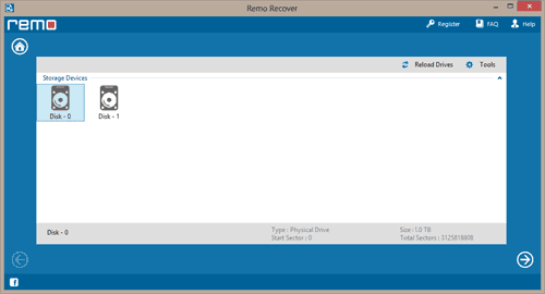 Retrieve Files From Seagate HDD After FAT Table Corruption - Choose Drive